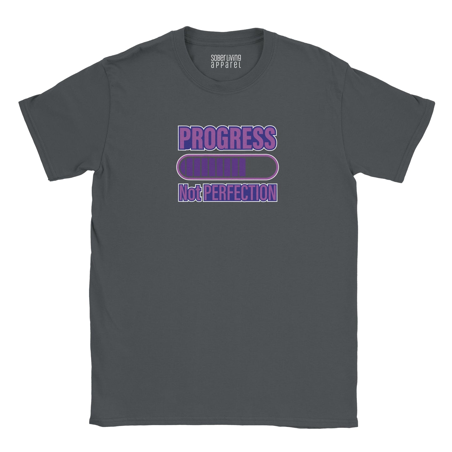Progress Not Perfection (Purple) Sober T-Shirt