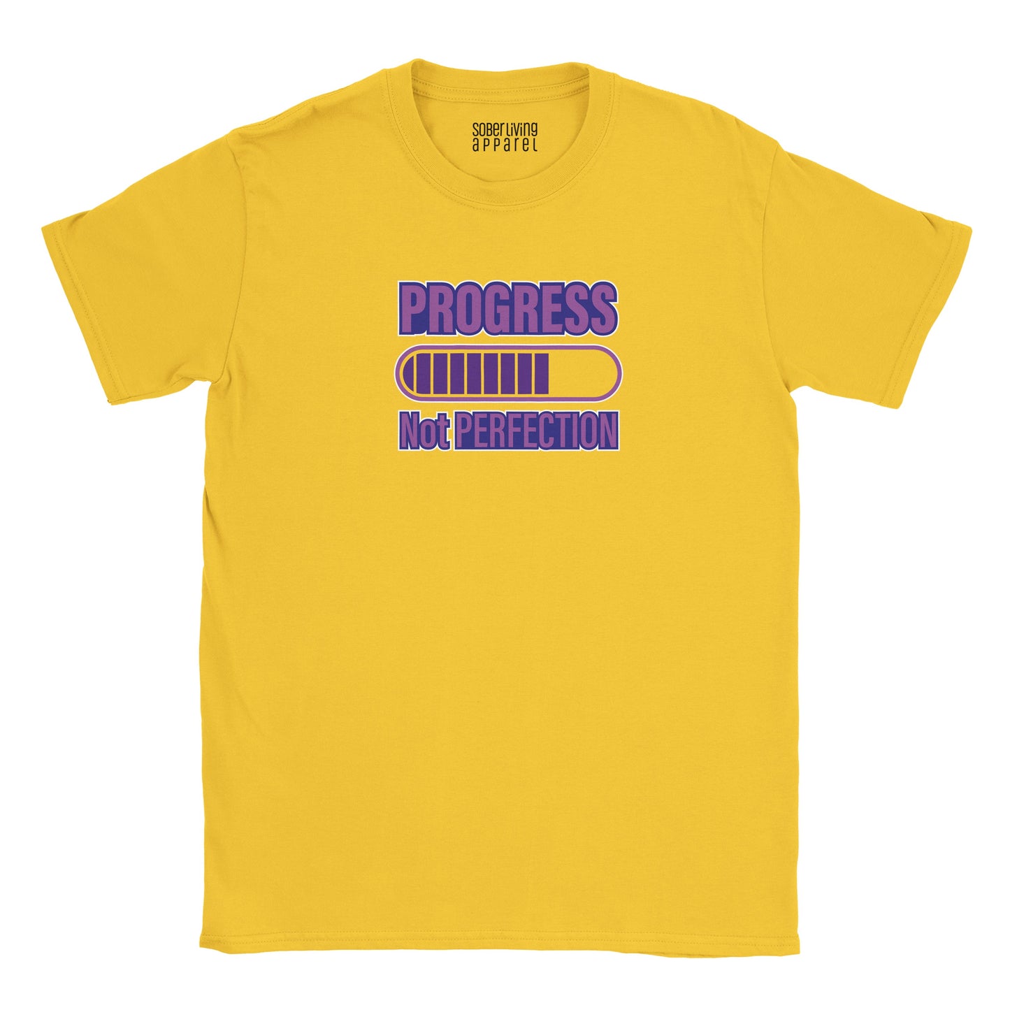 Progress Not Perfection (Purple) Sober T-Shirt
