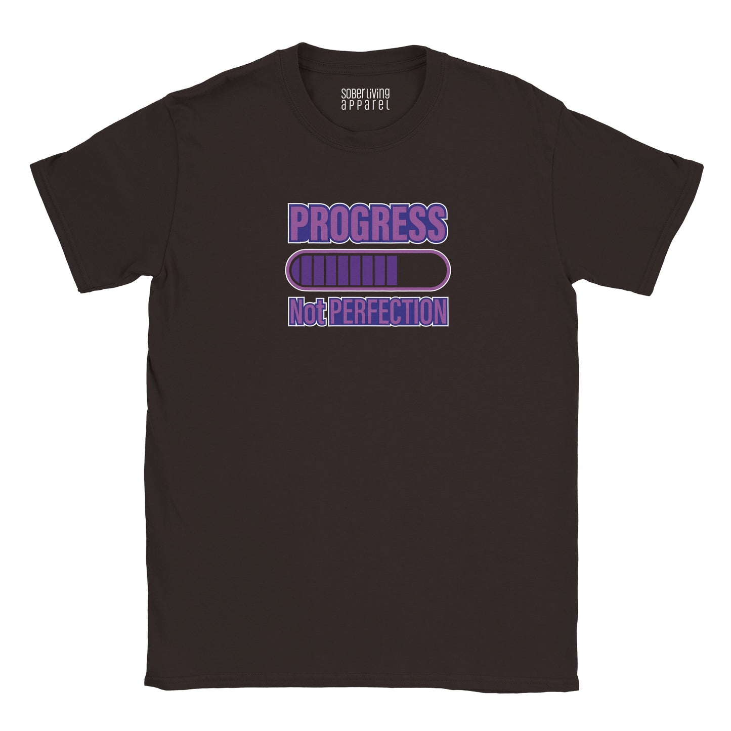 Progress Not Perfection (Purple) Sober T-Shirt