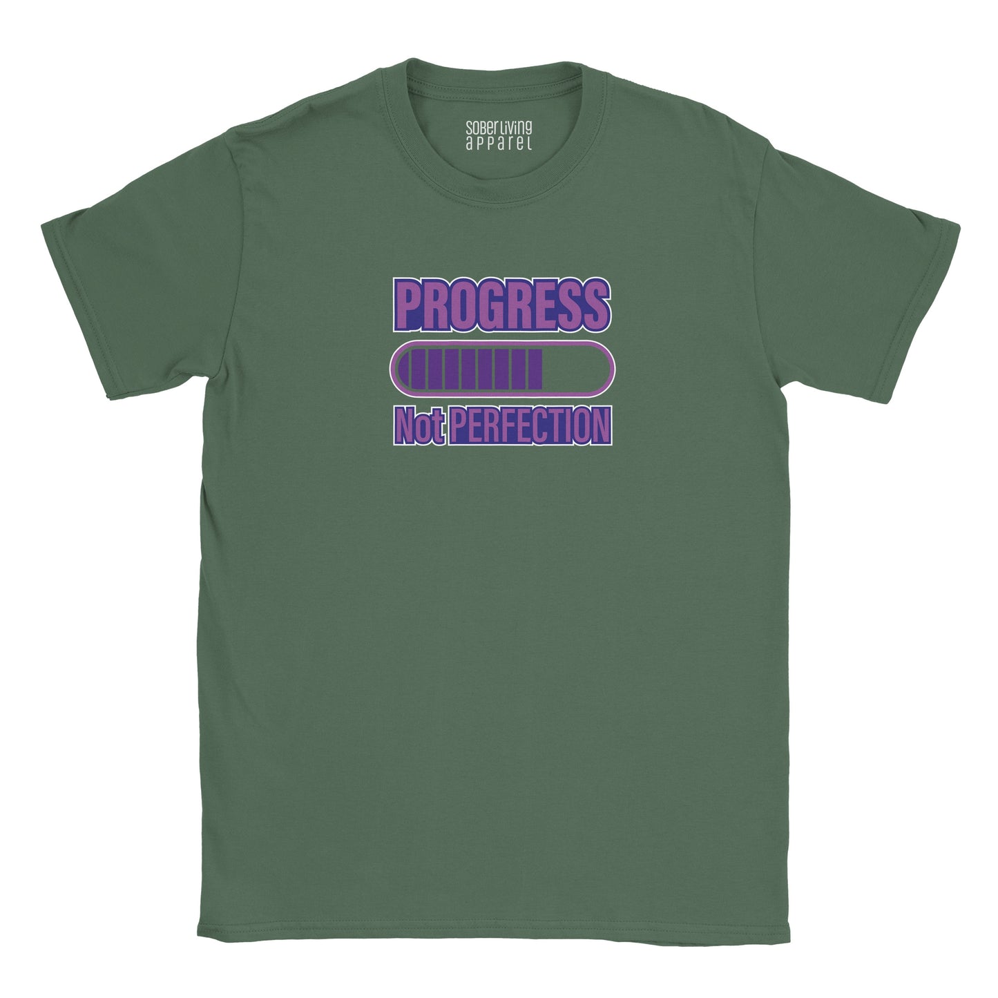 Progress Not Perfection (Purple) Sober T-Shirt