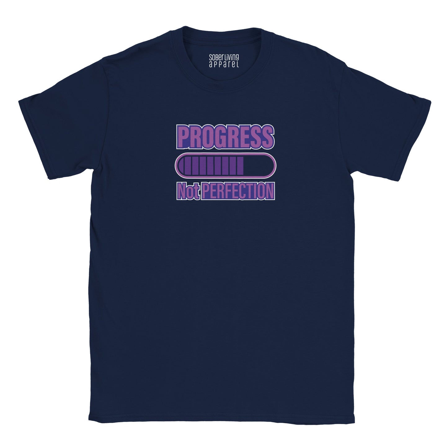 Progress Not Perfection (Purple) Sober T-Shirt