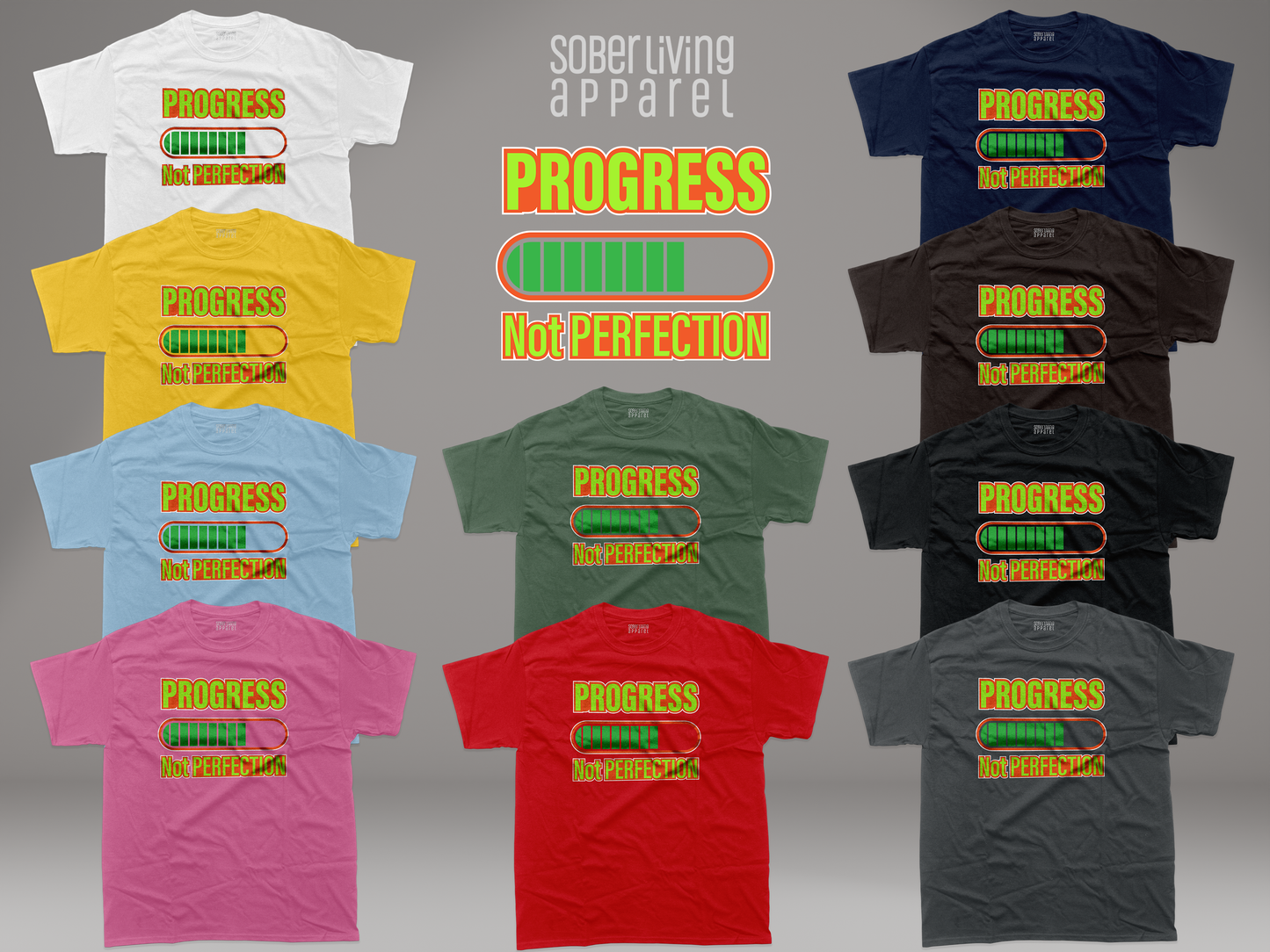 Progress Not Perfection (Green) T-Shirt