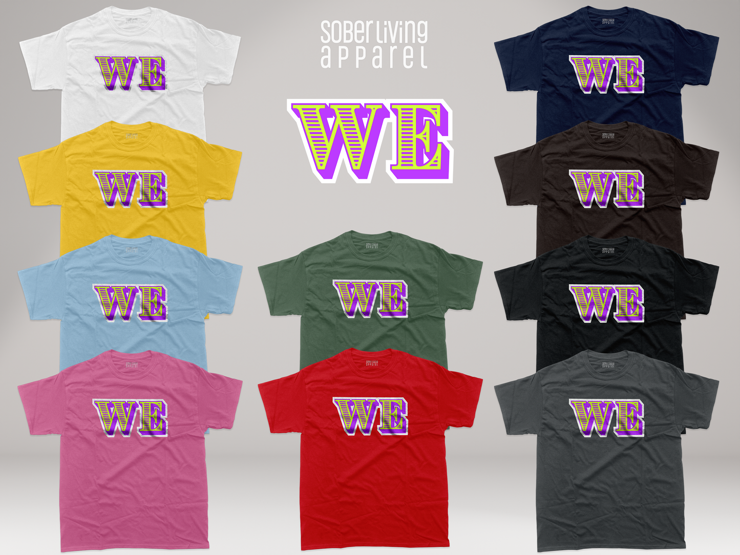"WE" Recovery T-Shirt (Purple &; Lime)
