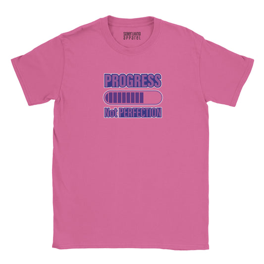 Progress Not Perfection (Purple) Sober T-Shirt