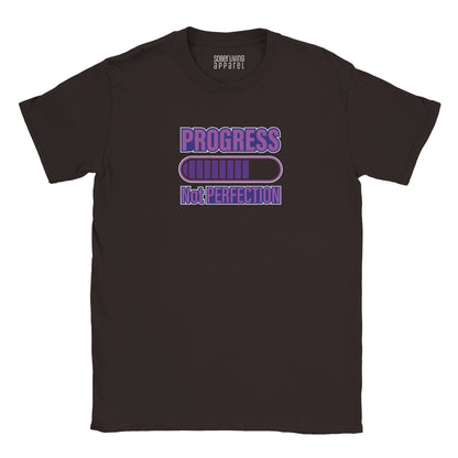 Progress Not Perfection (Purple) Sober T-Shirt