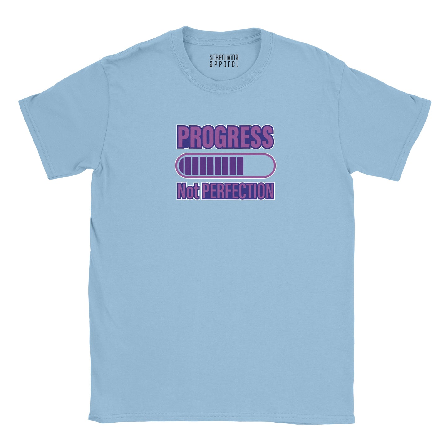 Progress Not Perfection (Purple) Sober T-Shirt