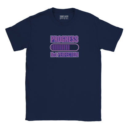 Progress Not Perfection (Purple) Sober T-Shirt