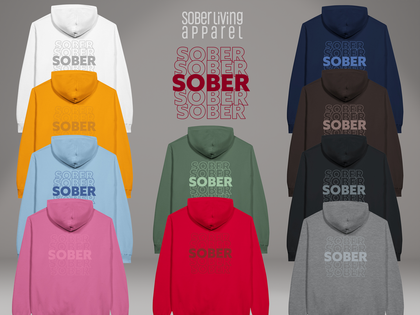 Sober Repeat Hoodie – Subtle Sobriety Gift