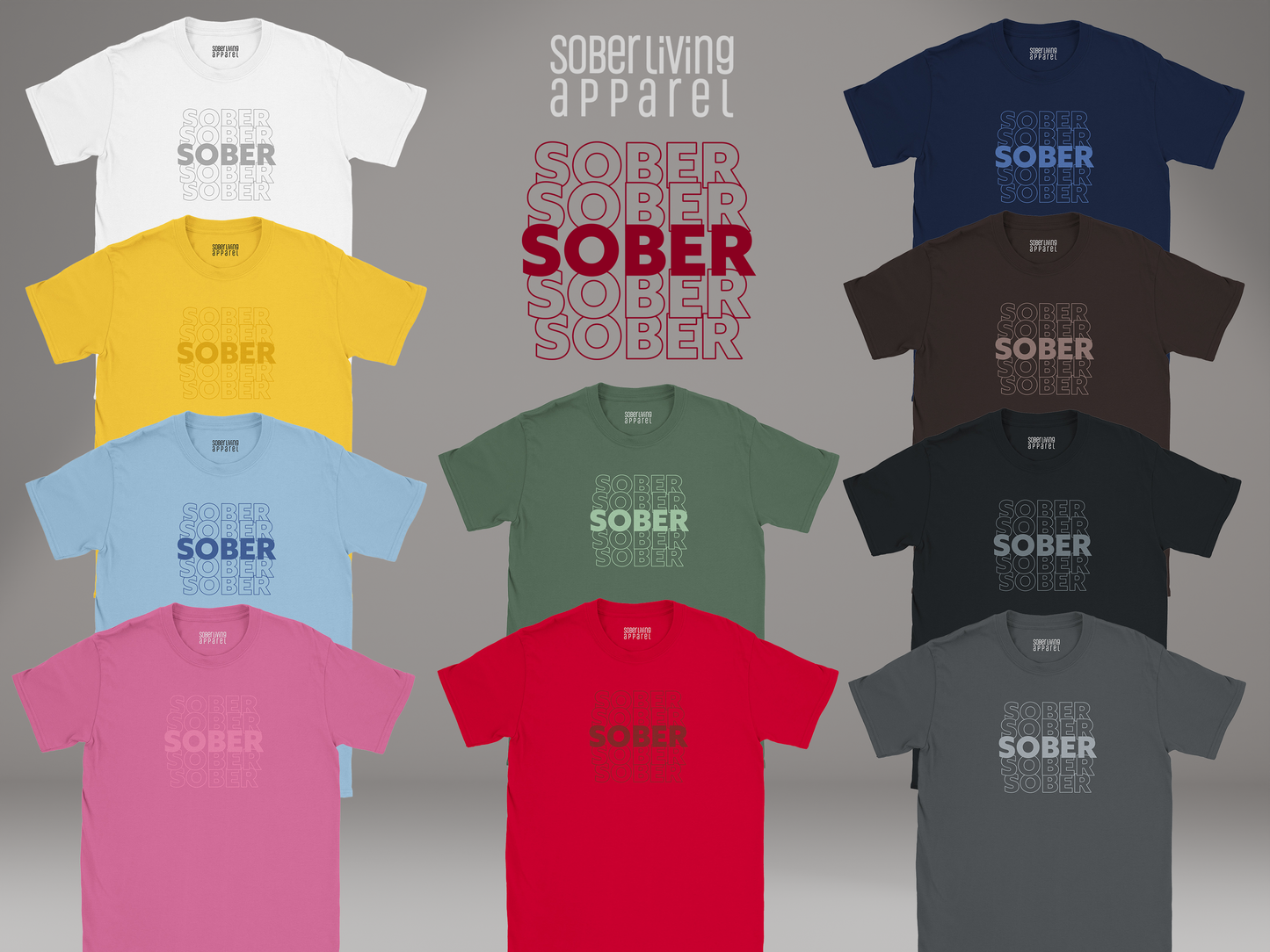 Sober Repeat Design T-Shirt