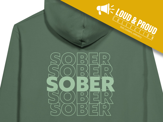 Sober Repeat Hoodie – Subtle Sobriety Gift
