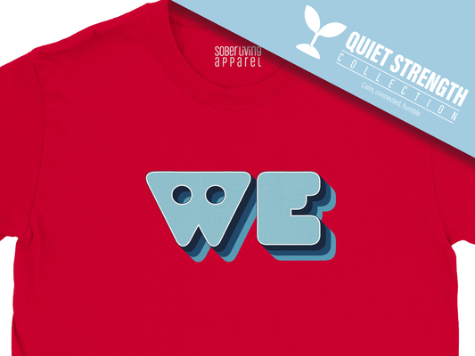 WE (Blues) Sober Blue Retro Recovery T-Shirt