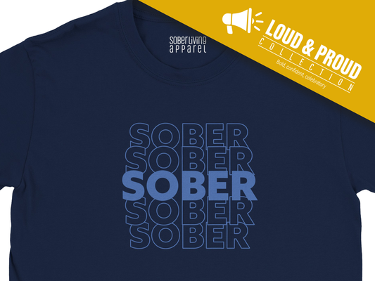 Sober Repeat Design T-Shirt
